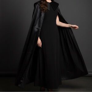Spirit black collared full length cape Halloween Costume